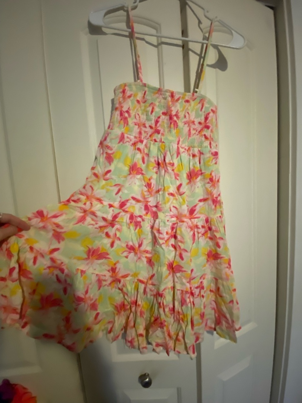No Boundaries Floral Spaghetti-Strap Dress - Pink, Yellow & White